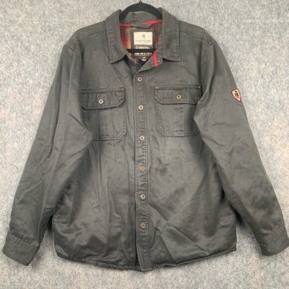 Legendary Whitetails Waxed Jacket Men's Size Large‎ Journeyman Flannel Lined - Picture 1 of 10